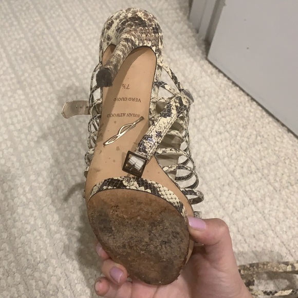 Brian Atwood vero cuoio 7 1/2 - Picture 3 of 5